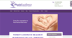 Desktop Screenshot of physioexcellence.ca